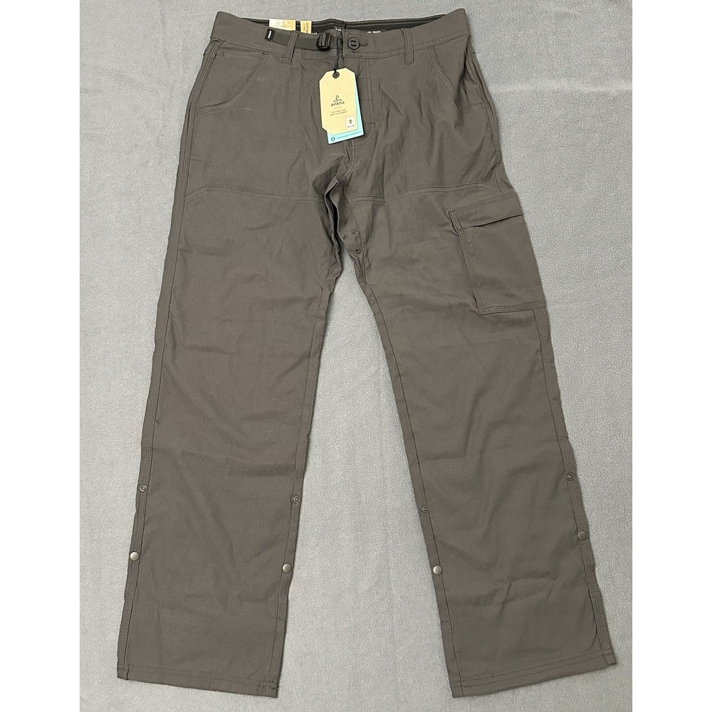 Prana Stretch Zion Pants II Relaxed Fit Straight Leg Dark Iron Men's 31x30